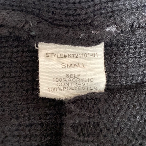 Market & Spruce Back Zip Panel Crewneck Sweater 💗 Black - Picture 15 of 16